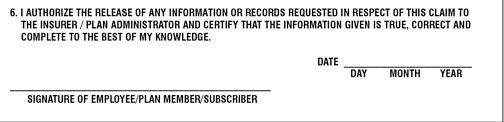 Signature of Subscriber